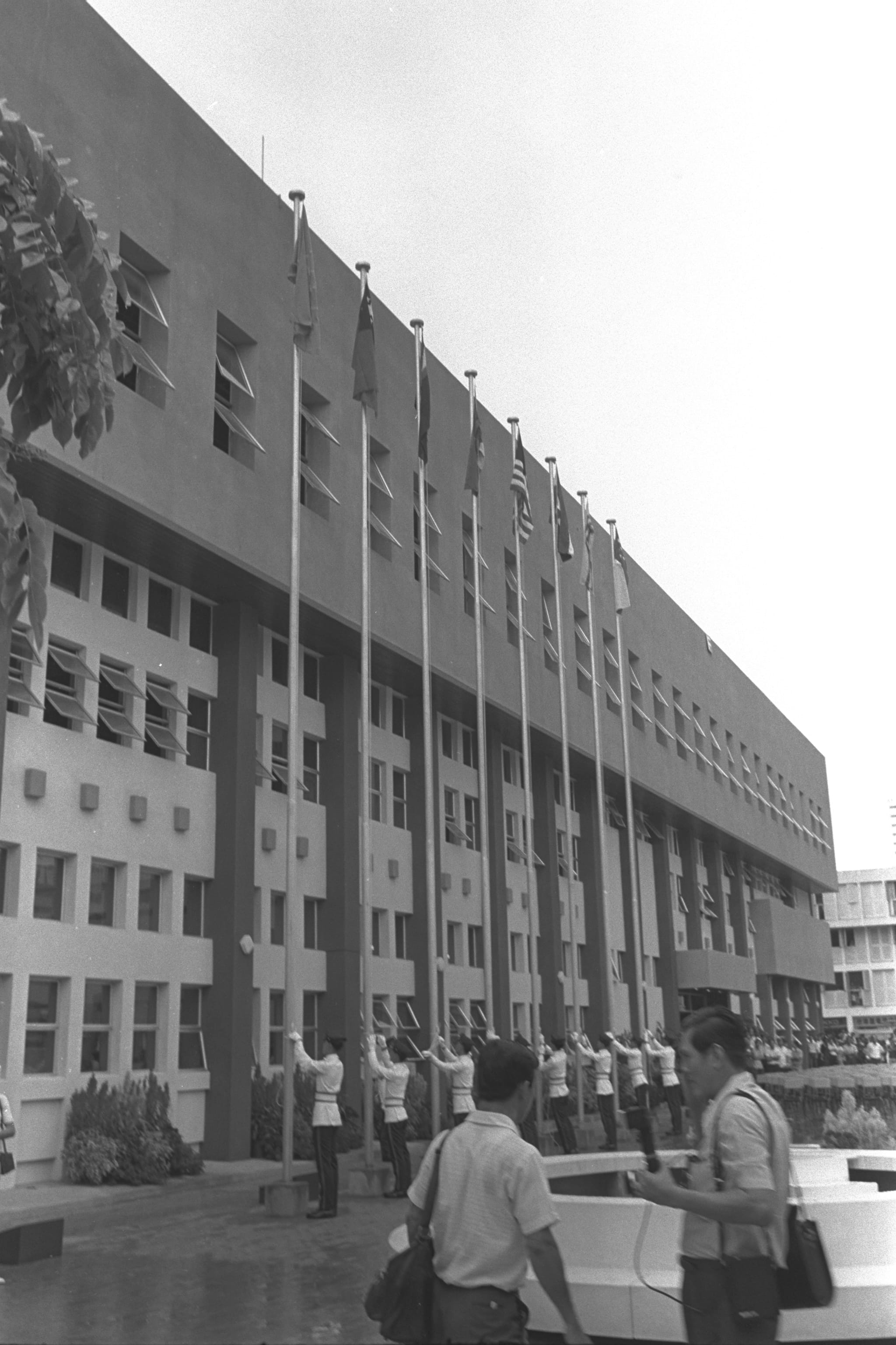 The three-storey SEAP Games Secretariat building at the Games Village in Toa Payoh, 1973. Ministry of Information and the Arts Collection, courtesy of National Archives of Singapore.